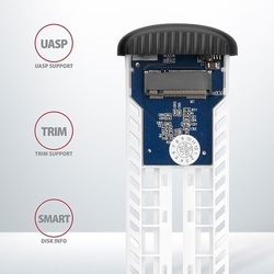 AXAGON EEM2-SA USB micro-B - M.2 SATA SSD RIBBED box