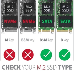 AXAGON EEM2-SA USB micro-B - M.2 SATA SSD RIBBED box