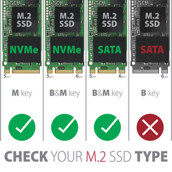 AXAGON EEM2-SB2, USB-C 3.2 Gen 2 - M.2 NVMe & SATA SSD RAW box, černý