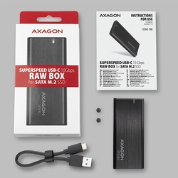 AXAGON EEM2-SBC USB-C 3.2 Gen 2 - M.2 SATA SSD RAW box