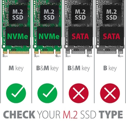 AXAGON EEM2-UB2 USB-C 10Gbps - M.2 NVMe SSD ARROW box, černý