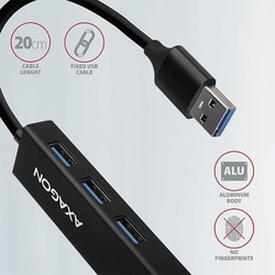 AXAGON HMA-GL3A, USB 3.2 Gen 1 hub, porty 3x USB-A + Gigabit Ethernet