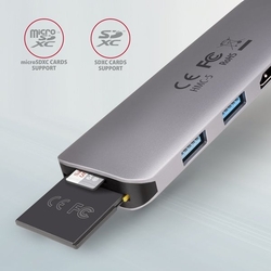 AXAGON HMC-5, USB 3.2 Gen 1 hub, 2x USB-A, HDMI