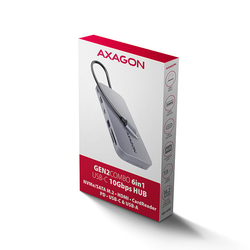 AXAGON HMC-6GM2, USB-C 10Gbps GEN2COMBO 6in1 hub