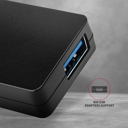 AXAGON HUE-G1C, 4x USB 3.2 Gen 1 SLIM hub, kabel USB-C