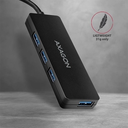 AXAGON HUE-G1C, 4x USB 3.2 Gen 1 SLIM hub, kabel USB-C