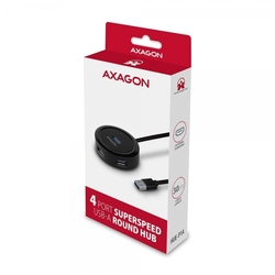 AXAGON HUE-P1A, 4x USB 3.2 Gen 1 ROUND hub