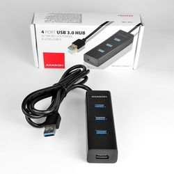 AXAGON HUE-S2BL 4x USB3.0 Charging hub 1.2m kabel