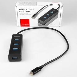 AXAGON HUE-S2C USB-C 4x USB3.0 Charging hub