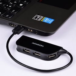 AXAGON HUE-X4B USB Ready hub, černý