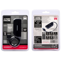 AXAGON HUE-X4B USB Ready hub, černý