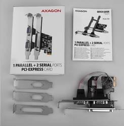 AXAGON PCEA-PSN, PCIe řadič - 1x paralelní (LPT) + 2x sériový port