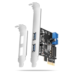 AXAGON PCEU-232RS, PCIe řadič, 2+2x USB 5Gbps port, SATA napájení, SP & LP