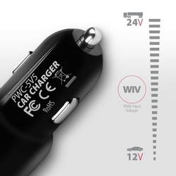 AXAGON PWC-5V5 2.4A + 2.4A car charger