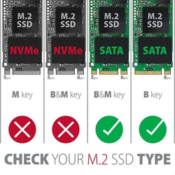 AXAGON RSS-M2SD, SATA - M.2 SATA SSD, interní 2.5" ALU box