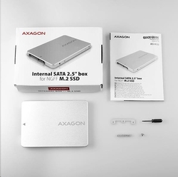 AXAGON RSS-M2SD, SATA - M.2 SATA SSD, interní 2.5" ALU box