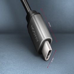 AXAGON RUCM-AFAC kabelová redukce USB-C male <-> USB-A female, 20cm