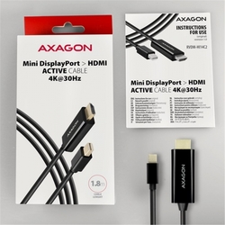 AXAGON RVDM-HI14C2, miniDisplayPort -> HDMI 1.4 redukce / kabel 1,8m