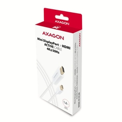 AXAGON RVDM-HI14C2W, miniDisplayPort > HDMI 1.4 redukce / kabel 1,8m