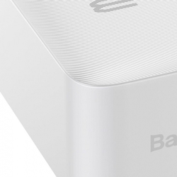 Baseus Bipow powerbanka s digitálním displejem 30000mAh 15W bílá