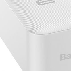 Baseus Bipow powerbanka s digitálním displejem 30000mAh 20W bílá