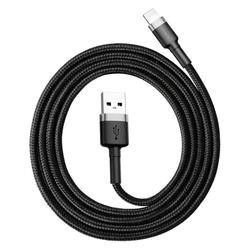 Baseus Cafule nabíjecí/datový kabel USB na Lightning 1,5A 2m, šedá-černá