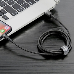 Baseus Cafule nabíjecí/datový kabel USB na Lightning 2,4A 0,5m, šedá-černá