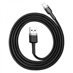 Baseus Cafule nabíjecí/datový kabel USB na Lightning 2,4A 0,5m, šedá-černá