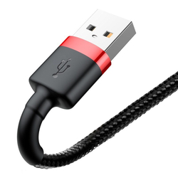 Baseus Cafule nabíjecí/datový kabel USB na Lightning 2,4A 1m, červená-černá