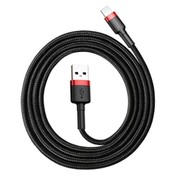 Baseus Cafule nabíjecí/datový kabel USB na Lightning 2,4A 1m, červená-černá