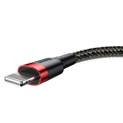 Baseus Cafule nabíjecí/datový kabel USB na Lightning 2,4A 1m, červená-černá