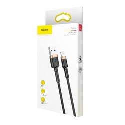 Baseus Cafule nabíjecí/datový kabel USB na Lightning 2,4A 1m, zlatá-černá