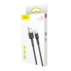 Baseus Cafule nabíjecí/datový kabel USB na Lightning 2,4A 3m, zlatá-černá