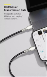 Baseus Cafule Series nabíjecí/datový kabel USB-C na Lightning PD 20W 0,25m, černá