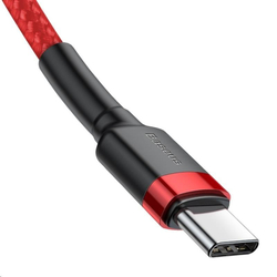 Baseus Cafule Series nabíjecí/datový kabel USB-C na USB-C PD2.0 60W Flash 1m, červená