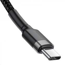 Baseus Cafule Series nabíjecí/datový kabel USB-C na USB-C PD2.0 60W Flash 1m, šedá-černá