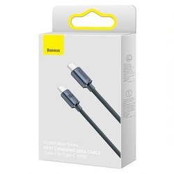 Baseus Crystal Shine Series nabíjecí/datový kabel USB-C / USB-C 100W 1,2m, černá