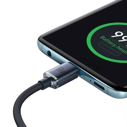 Baseus Crystal Shine Series nabíjecí/datový kabel USB-C / USB-C 100W 2m, černá