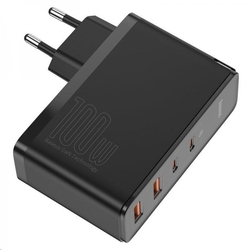 Baseus GaN2 Pro rychlonabíjecí adaptér 2x USB-C + 2x USB-A 100W černá