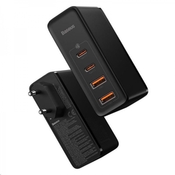 Baseus GaN2 Pro rychlonabíjecí adaptér 2x USB-C + 2x USB-A 100W černá