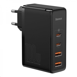 Baseus GaN2 Pro rychlonabíjecí adaptér 2x USB-C + 2x USB-A 100W černá