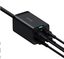 Baseus GaN3 Pro stolní rychlonabíjecí adaptér 2x USB-A, 2x USB-C 100W černá