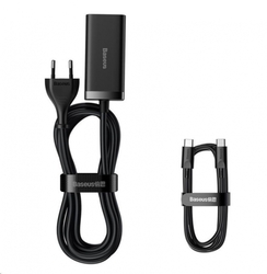 Baseus GaN3 Pro stolní rychlonabíjecí adaptér 2x USB-A, 2x USB-C 100W černá