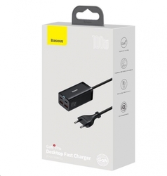 Baseus GaN3 Pro stolní rychlonabíjecí adaptér 2x USB-A, 2x USB-C 100W černá