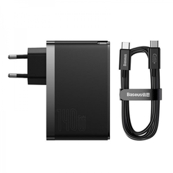 Baseus GaN5 Pro rychlonabíjecí adaptér 2x USB-C + USB-A 140W černá