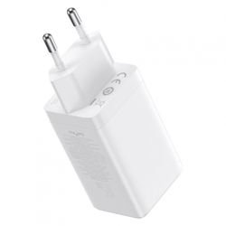 Baseus GaN5 Pro rychlonabíjecí adaptér 2x USB-C + USB-A 65W bílá