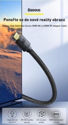 Baseus HDMI 2.1 kabel 8K M/M 1m černý