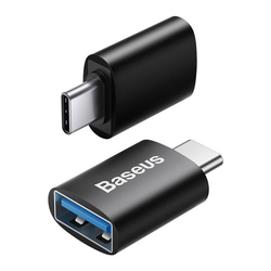 Baseus Ingenuity mini OTG adaptér USB-C samec na USB-A samice 3,1A, černá