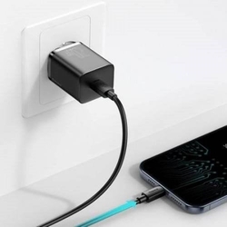 Baseus Super SI set adaptéru USB-C 20W a kabelu USB-C do Lightning 1m, černá