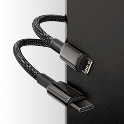 Baseus Tungsten Gold rychlonabíjecí / datový kabel USB-C na Lightning PD 20W 1m, černá